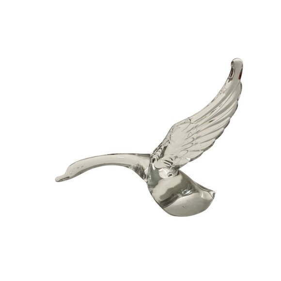 Vintage Heisey Glass Elegant Crystal Goose Wings Up Figurine Glass Bird Animal - Picture 5 of 6